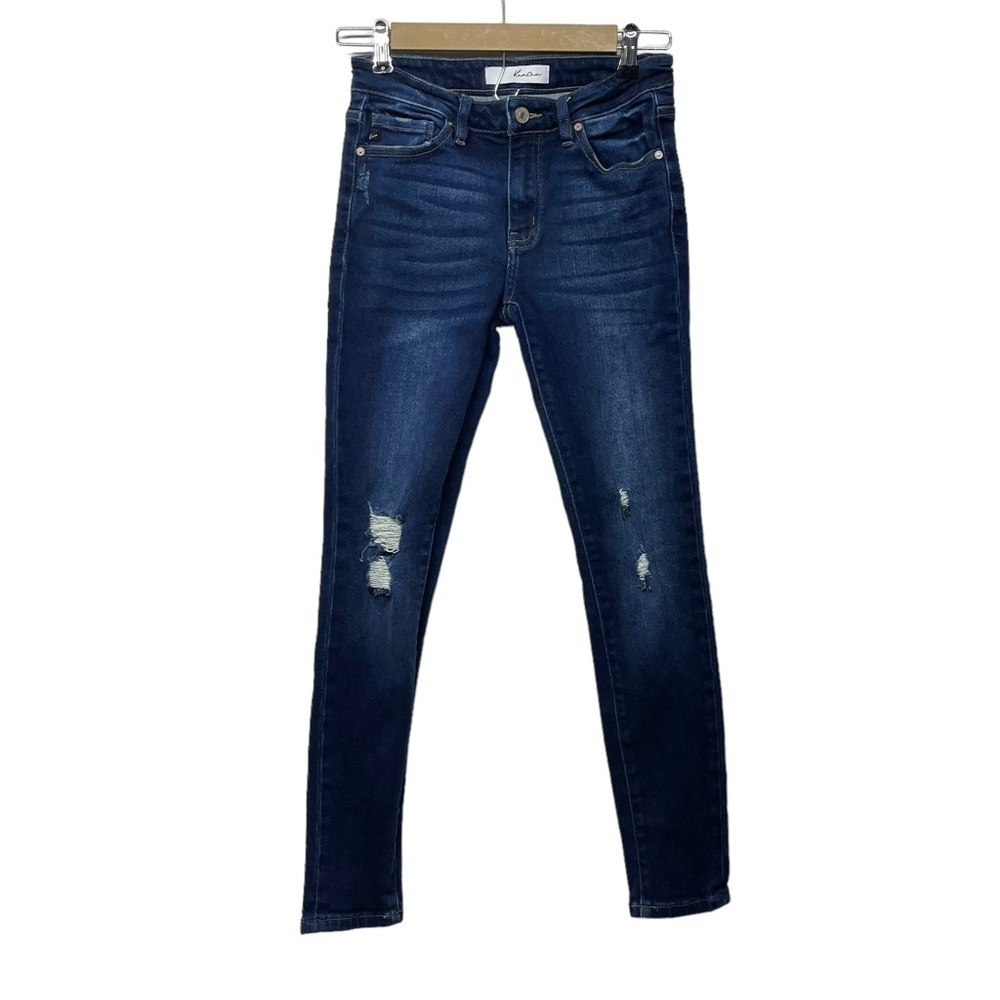 KanCan Dark Wash Distressed‎ Skinny Jeans Size 5